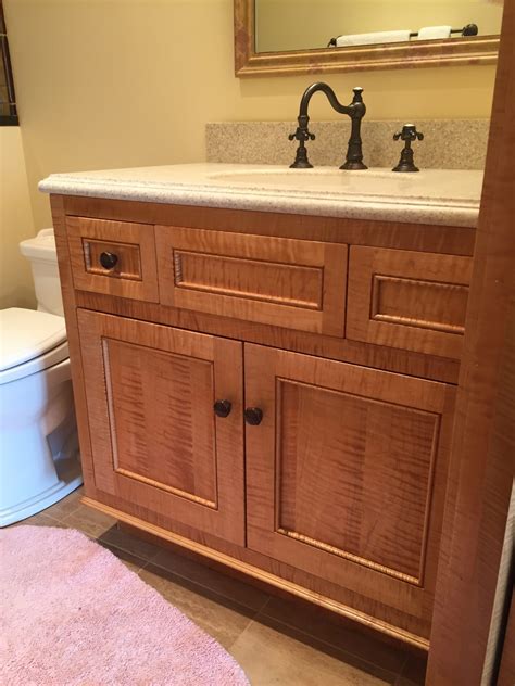 honey maple vanity ideas